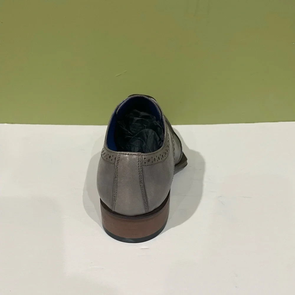 Emilio Franco shoes dressy gray leather calf wing tip